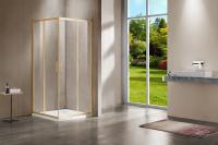 Душевой уголок, квадратный/прямоугольный VSS-1G8010CLG 1000х800х1900 профиль брашированное золото стекло прозрачное VINCEA