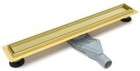 Желоб душевой ESBANO Combi решетка TILE длина 80 см золотой ESTRCOMTILE80SG
