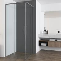 Душевой уголок, прямоугольный/квадратный VSS-7UL1010CLGM 1000x1000х2000 профиль вороненая сталь стекло прозрачное VINCEA