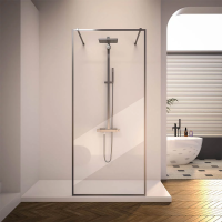 Душевая перегородка 1000x2000 KR90GR-100-01-C4 цвет профиля Брашированный графит стекло Прозрачное Veconi