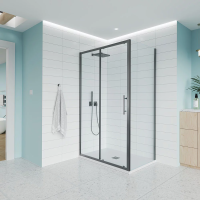 Душевой угол раздвижной E1-SP-GR-11070-01-C9 1100х700x1950 Цвет профиля Графит брашинг Стекло  Прозрачное Veconi