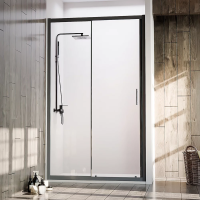 Душевая дверь раздвижная  VN72B-130-01-C4 1300x1900 Цвет профиля Чёрный матовый Стекло Прозрачное Veconi