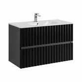 ELEGANT База под раковину подвесная с двумя выкатными ящиками, с LED подсветкой ручек. Чёрный матовый, 870x469x550 AM-ELEGANT-900-2C-SO-NM-LED  ART&MAX