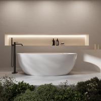 Ванна акриловая отдельностящаящелевой перелив, слив белый 1600x800x580 белый матовый VBT-601-1600 VINCEA