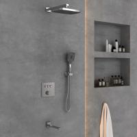 Душевой комплект термостатический встраиваемый, с поворотным изливом, трехрежимный   цвет хром VSFW-4311CH VINCEA