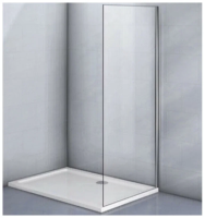 Фиксированная боковая панель без верхнего и нижнего профиля E-SP-B-110-12-C9 1100x1954 Цвет профиля Чёрный матовый Стекло  Тонированное матовое Veconi