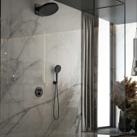 Душевой комплект термостатический встраиваемый, двухрежимный  цвет черный VSFW-3I22MT3MB VINCEA