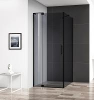 Душевой уголок прямоугольный SLIDER-AH-1-80-70/80-GRIGIO-NERO (700-800)x800x1950 Cezares