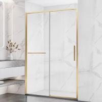 Душевая дверь VDS-1SS150CLG 1500x2000 профиль брашированное золото стекло  прозрачное Vincea