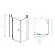 Душевой уголок RGW PA-77-1B L (PA-07B L + Z-060-2B + держатель O-204B) прямоугольный  100* 80*195 410877108-084L профиль Чёрный стекло Прозрачное(Принт) 6 мм RGW